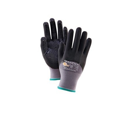 Pip Coated Gloves, Nitrile, Black/Gray, M 12 PK GLV323-M